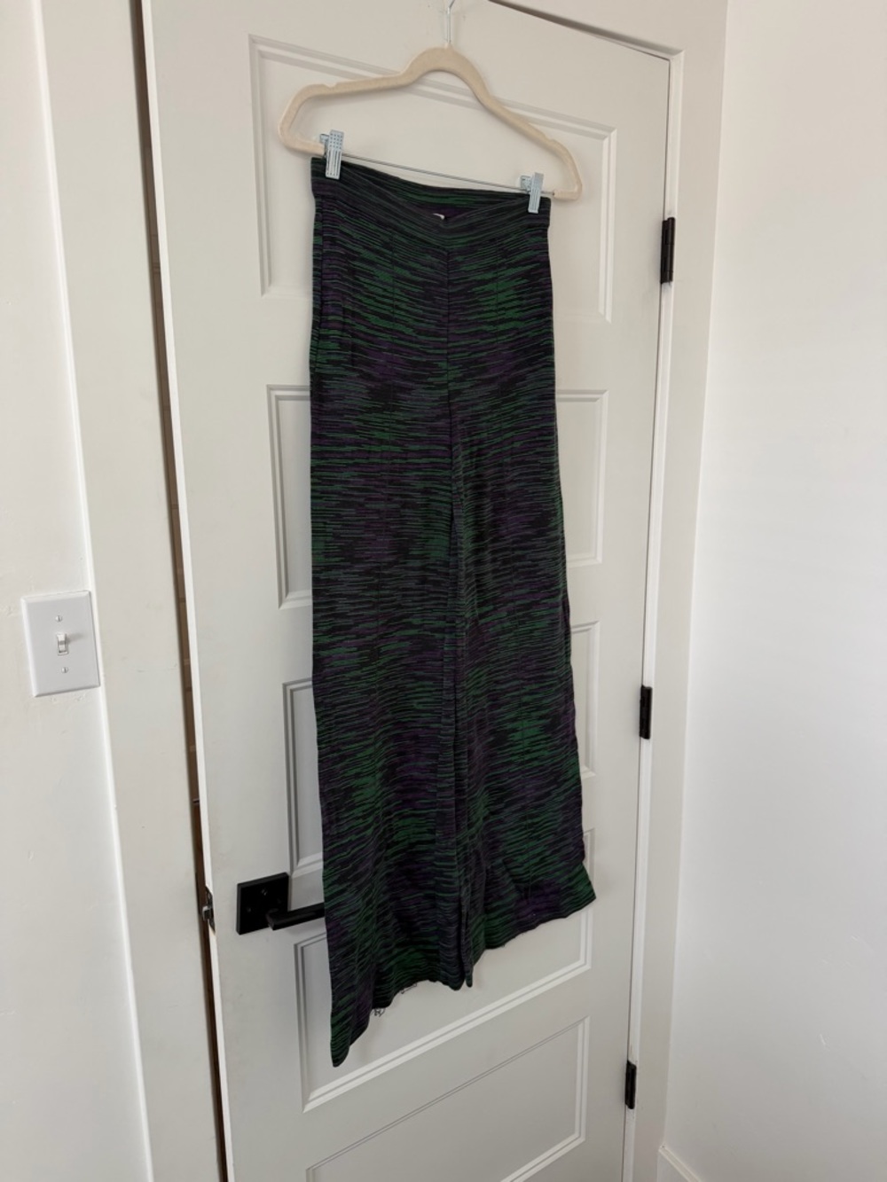 Missoni Women's Flare Pants in Green and Purple - Size 44